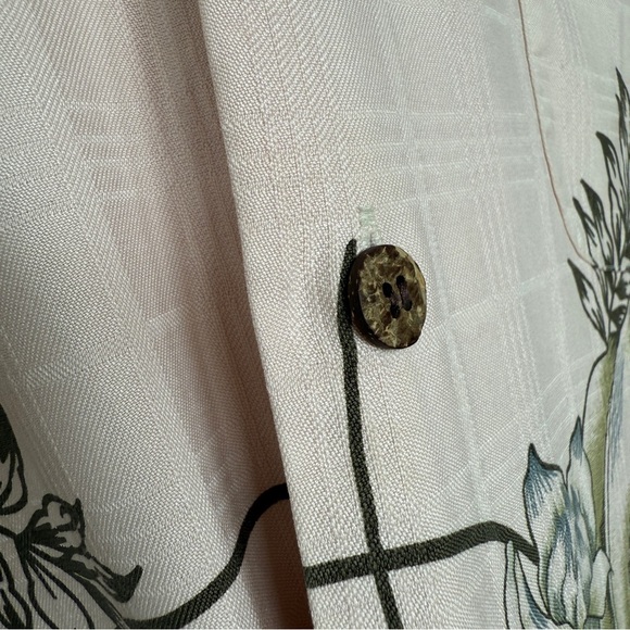 Hilo Hattie Men's XL Pink Floral Hawaiian Silk Shirt Short Sleeve 100% Silk - Picture 7 of 11